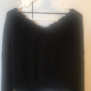 Forever 21 Sweaters - Forever21 Cropped Shark-bite Trim Sweater Forever 21 Sweaters - Forever21 Cropped Shark-bite Trim Sweater